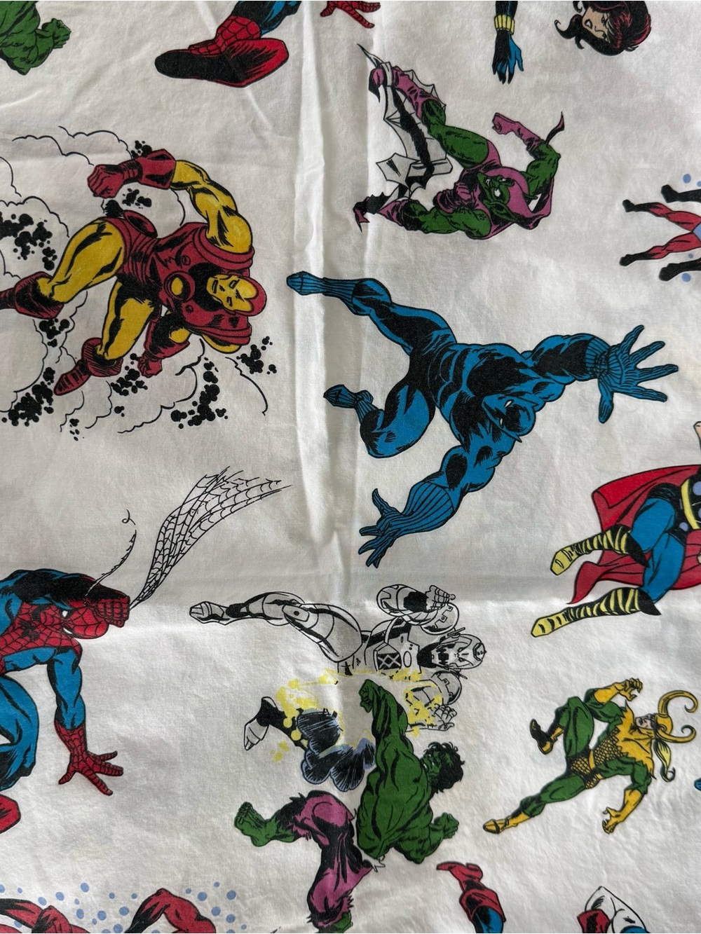 Pottery Barn Kids Marvel Superheroes Glow in the Dark Full Size Sheet Set